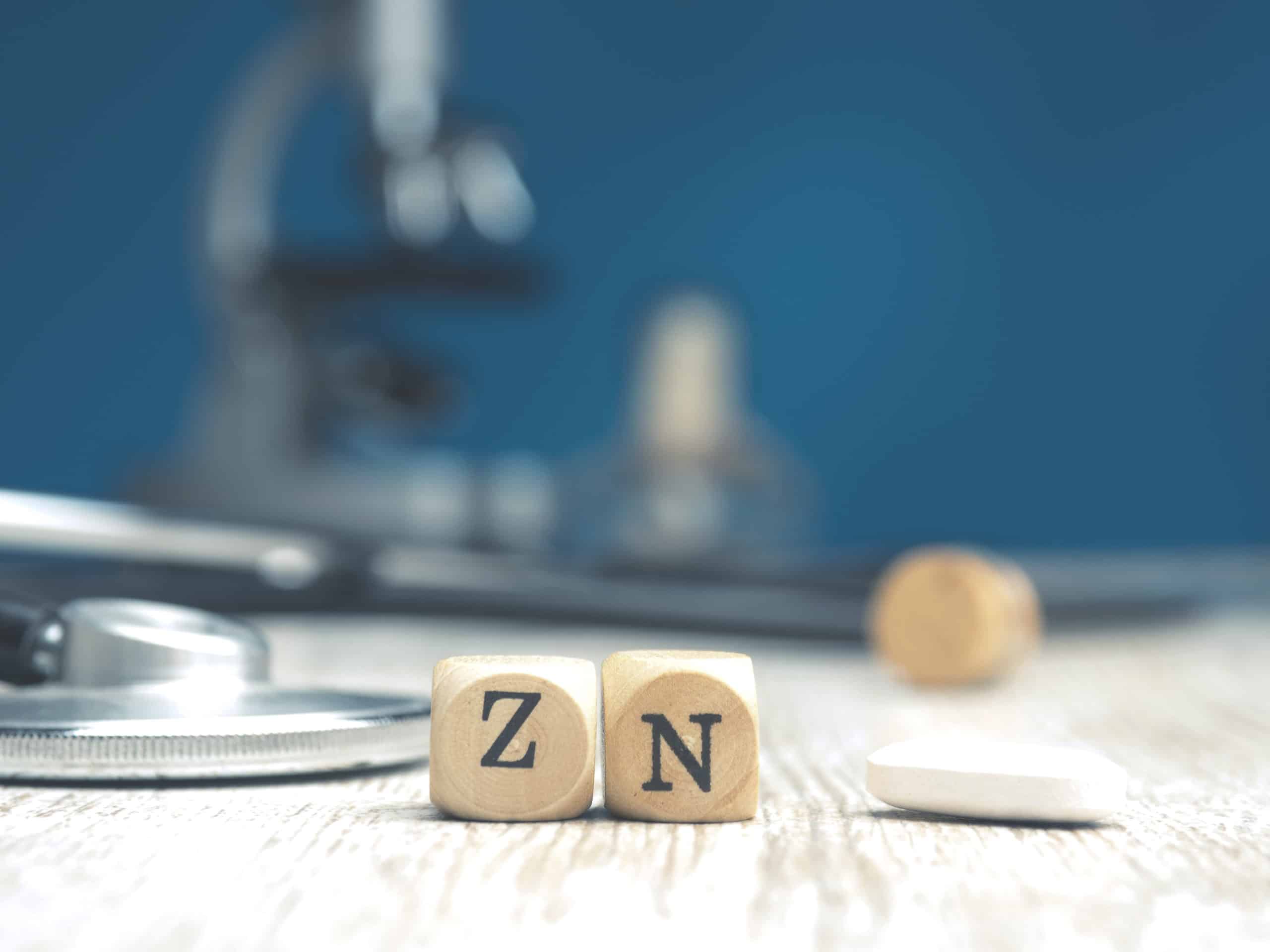 Periodic word zinc with stethoscope to explain the best zinc supplements