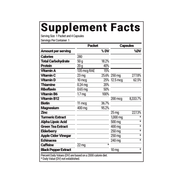 SOP EPIC - Nutritional Support Drink Mix - with Immune Health MAX and Ache Support MAX Capsules - Image 2