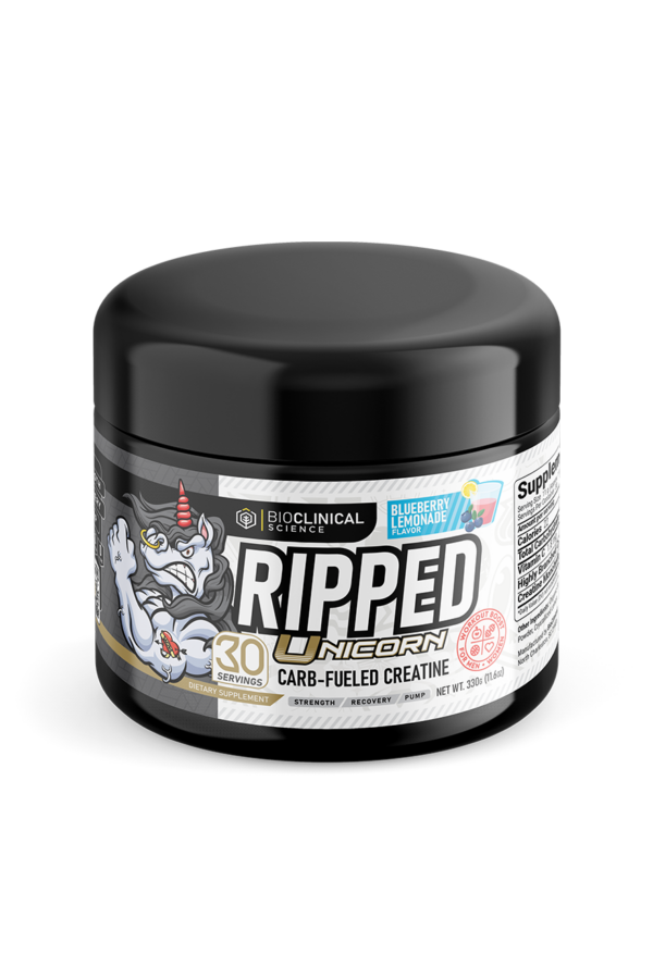 Ripped Unicorn - Carb-Filled Creatine Pre-Workout Powder - Blueberry Lemonade Flavor