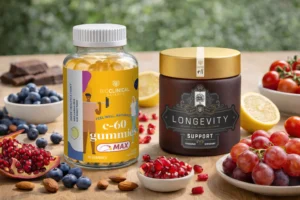 C60 Gummies and Longevity Support from BioClinical Science, two supplements that are excellent for relieving oxidative stress.